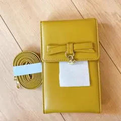 スマホポーチ リボン お洒落 レディース ショルダーバッグ 携帯ポーチ