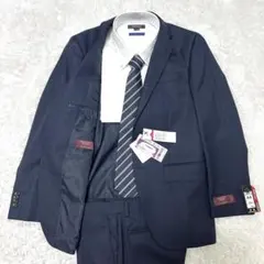 未使用✨　TOPVALU トップバリュー　スーツ　2B チェック　ネイビー　A4