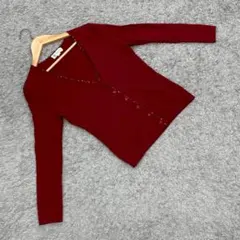 ✨MICHEL KLEIN✨ミッシェルクラン♡カーディガン♡レッド♡(38)