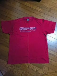 90s GORDON AND SMITH プリントTシャツ レッド L