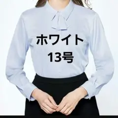 ボンマックス　リボンカラー長袖ニットブラウス｜RB4171/13号LLのサムネイル