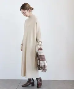 【新品】AMERICAN HOLIC バックボタン ハイネック ニットワンピース