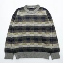 BURBERRY 日本製 90年代 ヴィンテージ レトロ 総柄 ニット セーター