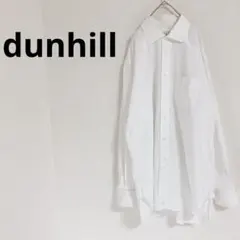 ダンヒル dunhill 長袖シャツ ホワイト コットン100% メンズ