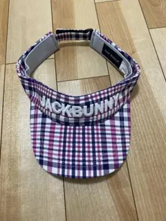 ジャックバニー サンバイザー チェック ロゴ