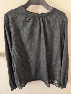 【美品】GLACIER（グラシア）長袖ブラウス 黒 Mサイズ 1回着用