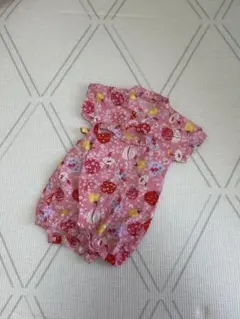 ベビー甚平 ピンク 花柄 50-60cm