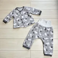 80cm しろくま　腹巻ボアフリースパジャマ　長袖 西松屋　ベビー