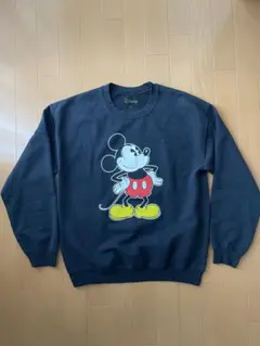 逆さミッキー ミッキーマウス スウェット USA製 90s 希少デザイン