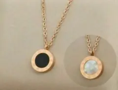 新品　ネックレス　ローマ数字　2way 人気　ローズゴールド