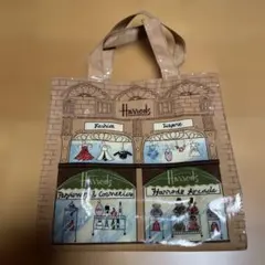 ハロッズ　Harrods ショーウィンドウ柄　ミニトートバッグのサムネイル