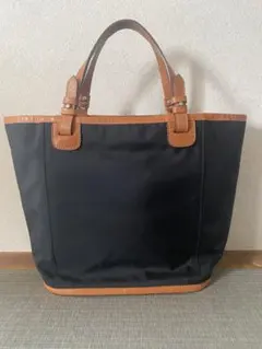 SAZABY ナイロンレザートートバッグ　黒のサムネイル