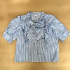 INGNI ストライプ　リボンブラウス　美品　トップス