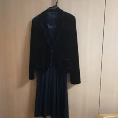 黒 ベルベット ジャケット ドレス セット
