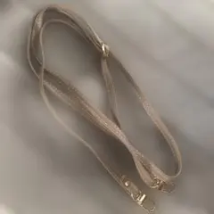 ベージュ スマホショルダーストラップ ゴールド金具