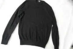 ユニクロ カシミヤ100％ クルーネック セーター 黒色 M