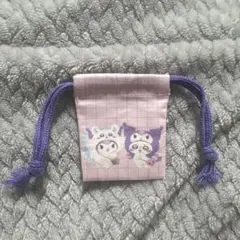ちいかわ サンリオ ノベルティ ミニ巾着 クロミ モモンガ