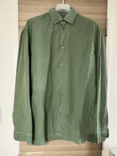 ZEGNA ブルーグリーン 麻シャツ ハンガー付き - メルカリ