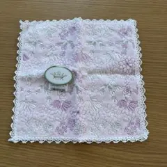 【お値下げ】TOCCA 花柄刺繍 ハンカチ ピンクのサムネイル