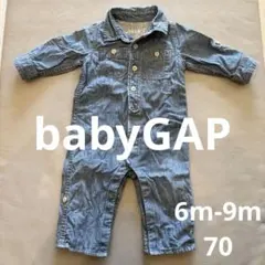 Gap デニム調ロンパース 6-12ヶ月