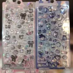 SHANLE公式　 キラキラドロップシール2枚セット　よるねこ・しろくろ