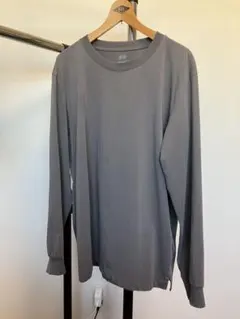 UNIQLO エアリズムコットンUVカットクルーネックＴ（長袖）XL グレー