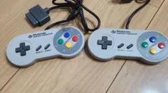 M③ スーパーファミコン コントローラー 2点 【動作確認済み】SHVC-005