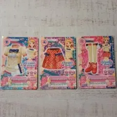 アイカツ！16年大会プロモ ガーリーチェックコーデ3枚セット 大空あかり