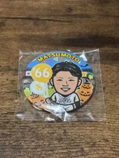 若鷹ガチャ 松本裕樹 缶バッジ 宮崎キャンプ みやざき犬 ソフトバンク
