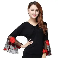 2025年最新】フラメンコ ブラウス 黒の人気アイテム - メルカリ