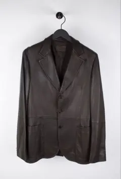 【PRADA プラダ】レザー•ブレザー　ジャケットのサムネイル