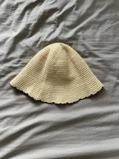 クリーム色 バケットハット 日本製