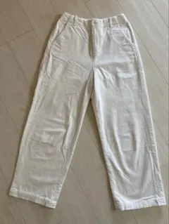 UR DOORS コーデュロイ ワイドパンツ アイボリー ホワイト ストレート