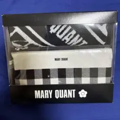 MARY QUANT ミニタオルポーチ ホワイト・ブラック