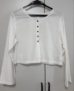 URBAN RESEARCH ITEMS クロップドロングスリーブシャツのサムネイル