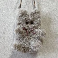 茶色ねこちゃん スマホショルダーバッグ ハンドメイド - メルカリ