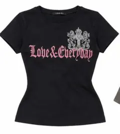 INGNI 半袖Tシャツ ブラック Love & Everyday