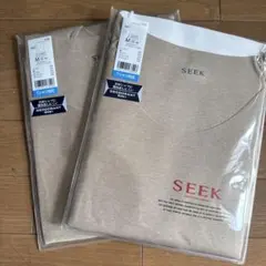 SEEK ボートネックTシャツ スキンベージュ M 2枚セット