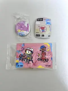 くら寿司 BT21 クッションチャーム　缶バッジ　アクリルステッカー　COOKY