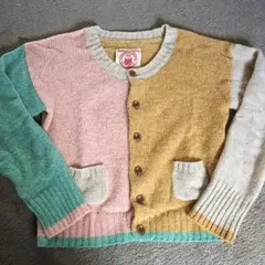 値下げ！！【美品 送料無料】w closet 配色カーディガン