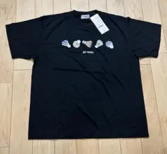 【新品未使用】YONEX シャトル柄 Tシャツ ブラック Lサイズのサムネイル