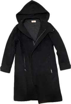 Lui's フード付きアシンメトリーロングコート S