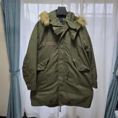 BACK NUMBER　ファー付きオリーブグリーンモッズコート