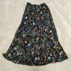 ジャーナルスタンダードレリューム　ブラックフローラルマーメイドスカート　花柄