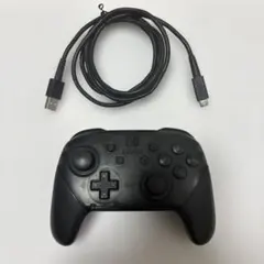 【純正品・完動品】Switch プロコン ブラック&純正ケーブル
