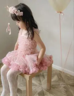 moco kids pinkチュチュチュールバレリーナドレス 3y - メルカリ