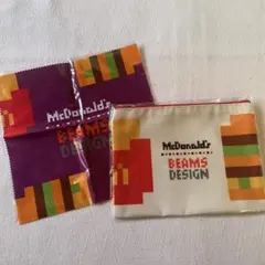 【新品未開封】マクドナルド ビームスコラボ　2025 ポーチ　クロス　2点
