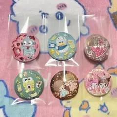 サンリオ　刺繍缶バッジ3 6個セット