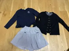 parentsdream 140 カーディガンとキュロットスカートセット