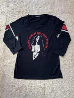 HYSTERIC GLAMOUR Tシャツ　ブラック　ヒスガール　袖ライン